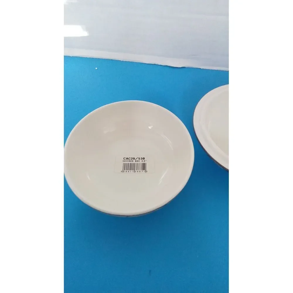 Vintage Floral Ceramic Trinket Box Round‎ Jewelry Storage Container with Lid